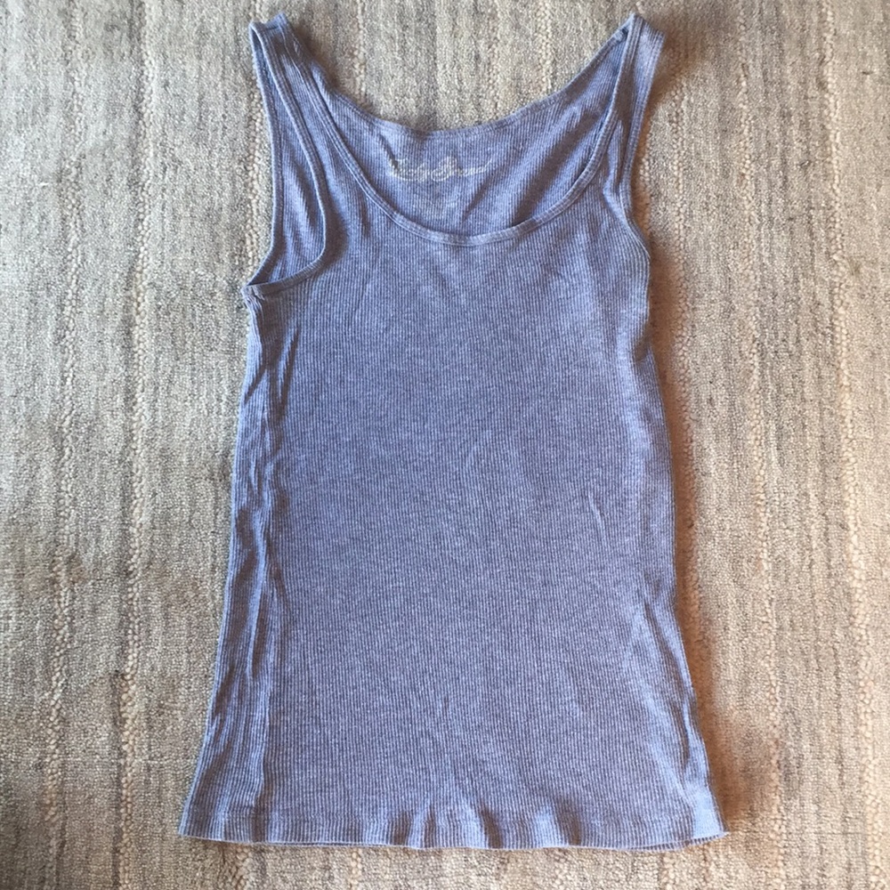 Vintage y2k Lucky Brand grey ribbed tank top
